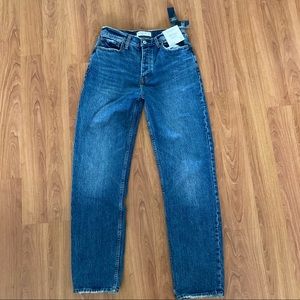 SOLD Abercrombie High-rise Dad Jean in Medium Wash